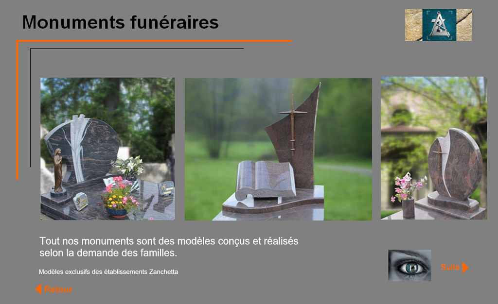 Marbres, granits. Monuments funeraires, monument commemoratif